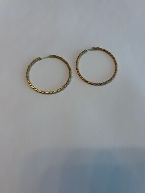 Gold-Tone Twisted Hoop Earrings - Women Jewelry